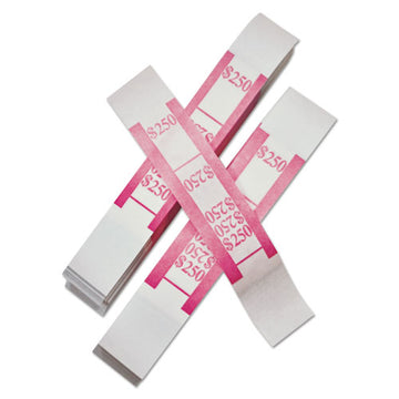 Iconex™ Color-coded Kraft Currency Straps, Dollar Bill, $250, Self-adhesive, 1000-pack freeshipping - TVN Wholesale